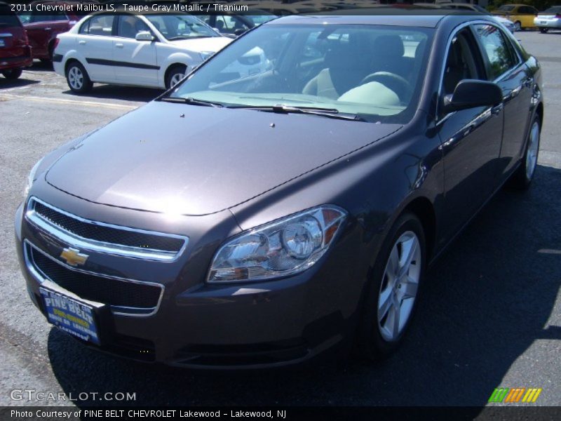 Taupe Gray Metallic / Titanium 2011 Chevrolet Malibu LS