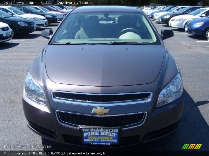 Taupe Gray Metallic / Titanium 2011 Chevrolet Malibu LS