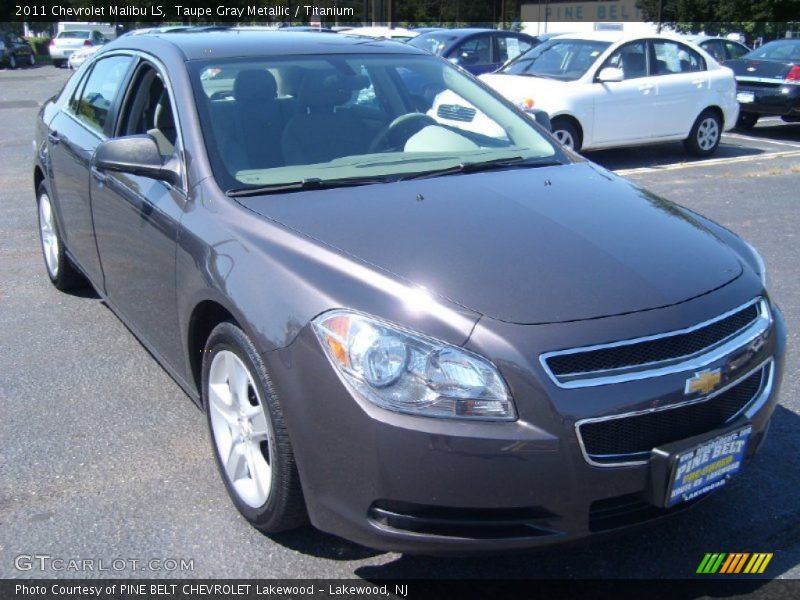 Taupe Gray Metallic / Titanium 2011 Chevrolet Malibu LS