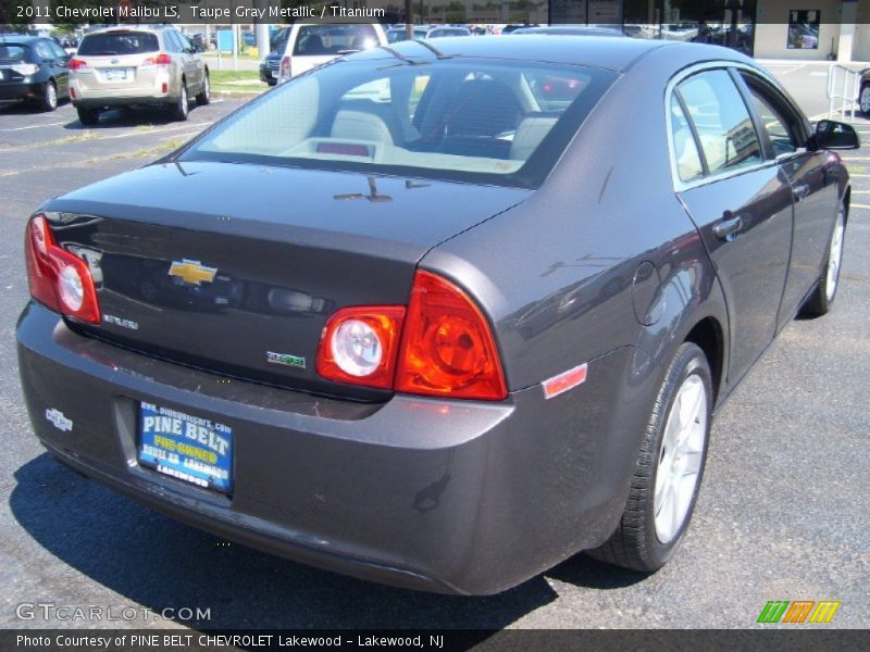 Taupe Gray Metallic / Titanium 2011 Chevrolet Malibu LS