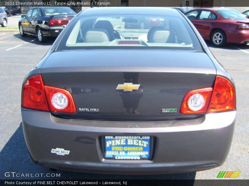 Taupe Gray Metallic / Titanium 2011 Chevrolet Malibu LS