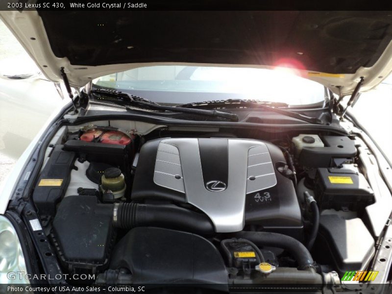 White Gold Crystal / Saddle 2003 Lexus SC 430