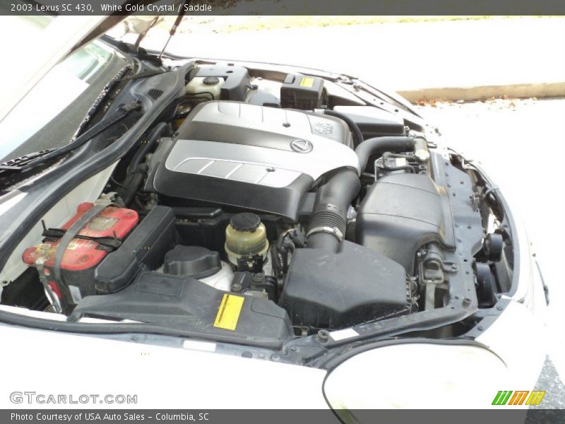White Gold Crystal / Saddle 2003 Lexus SC 430