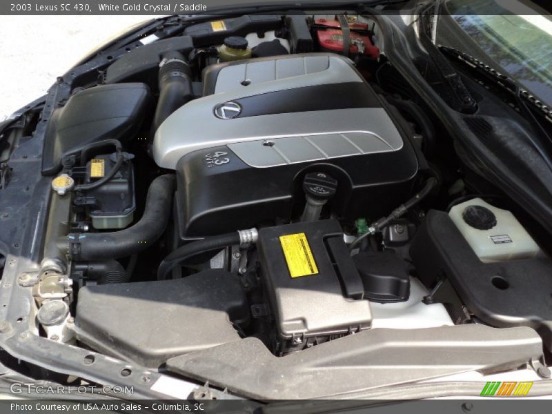 White Gold Crystal / Saddle 2003 Lexus SC 430