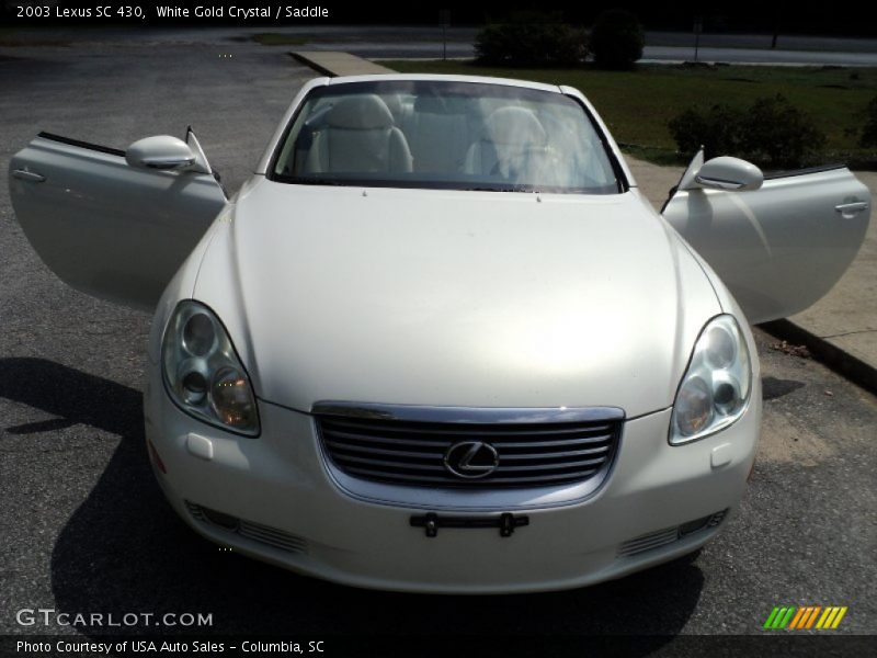 White Gold Crystal / Saddle 2003 Lexus SC 430