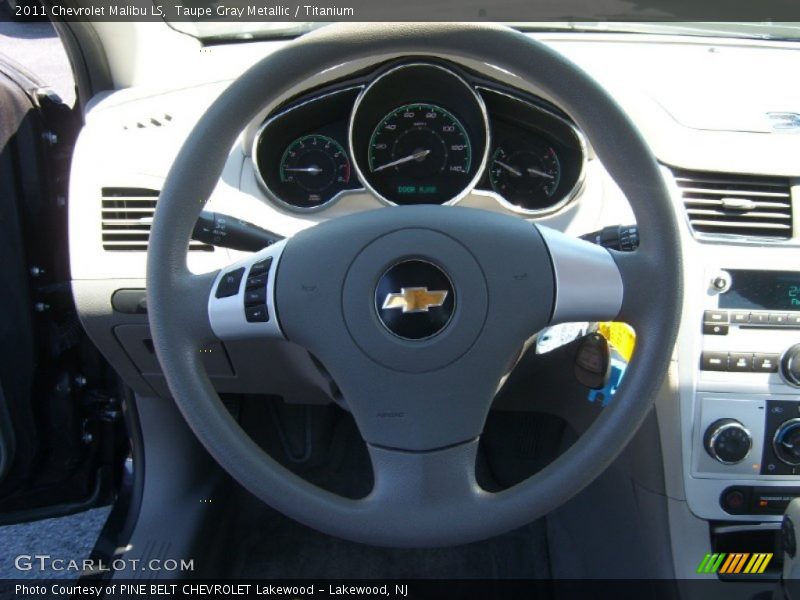 Taupe Gray Metallic / Titanium 2011 Chevrolet Malibu LS