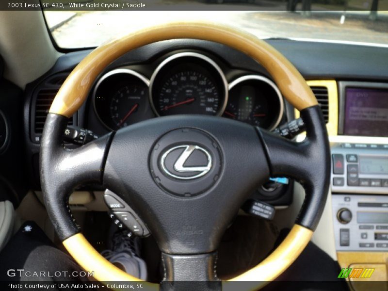 White Gold Crystal / Saddle 2003 Lexus SC 430