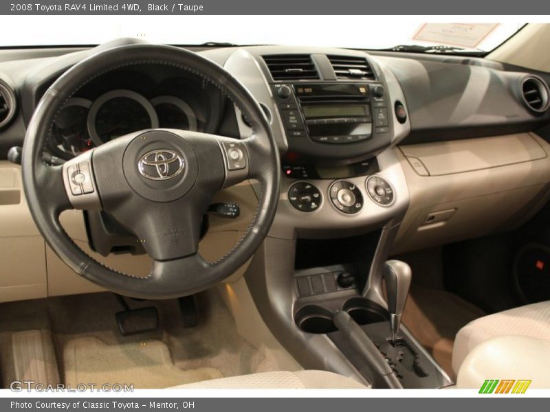 Black / Taupe 2008 Toyota RAV4 Limited 4WD
