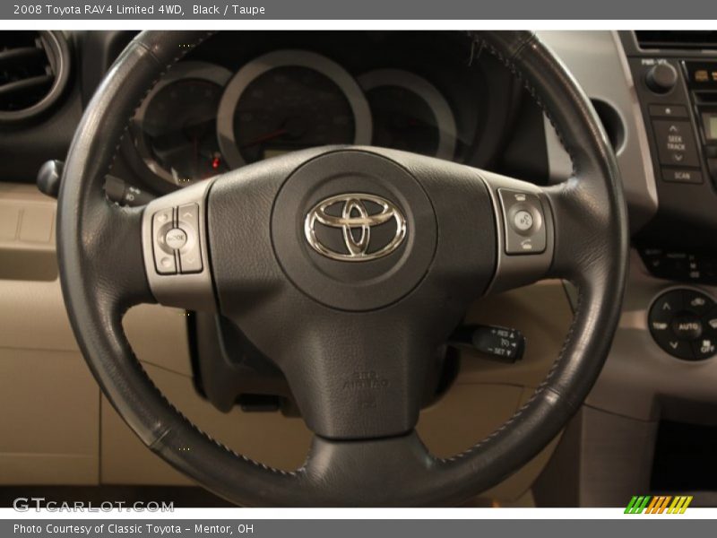 Black / Taupe 2008 Toyota RAV4 Limited 4WD