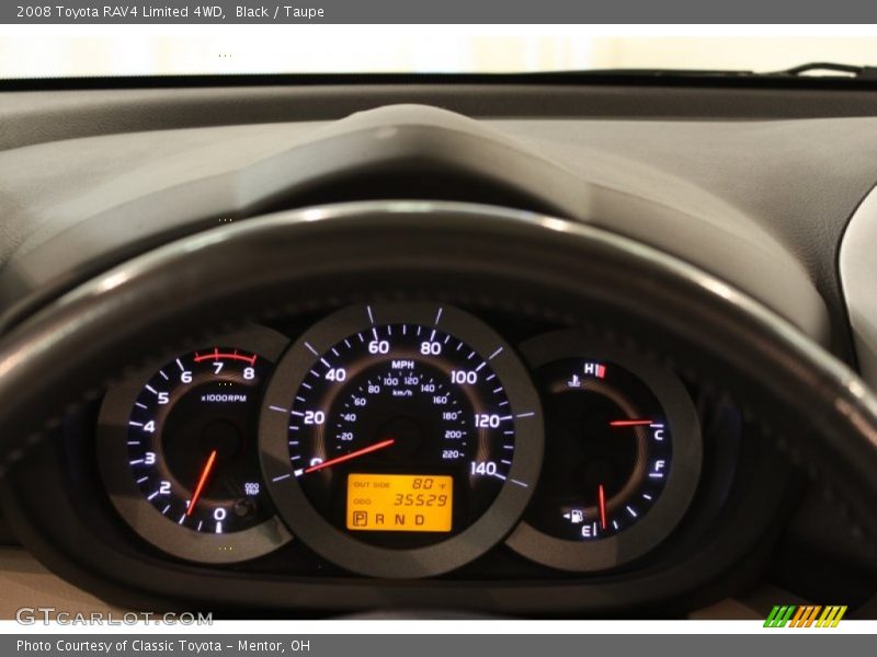 Black / Taupe 2008 Toyota RAV4 Limited 4WD
