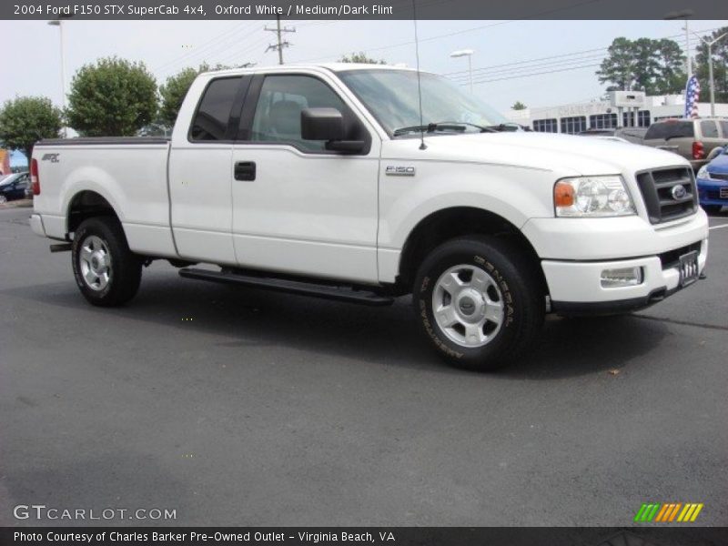 Oxford White / Medium/Dark Flint 2004 Ford F150 STX SuperCab 4x4