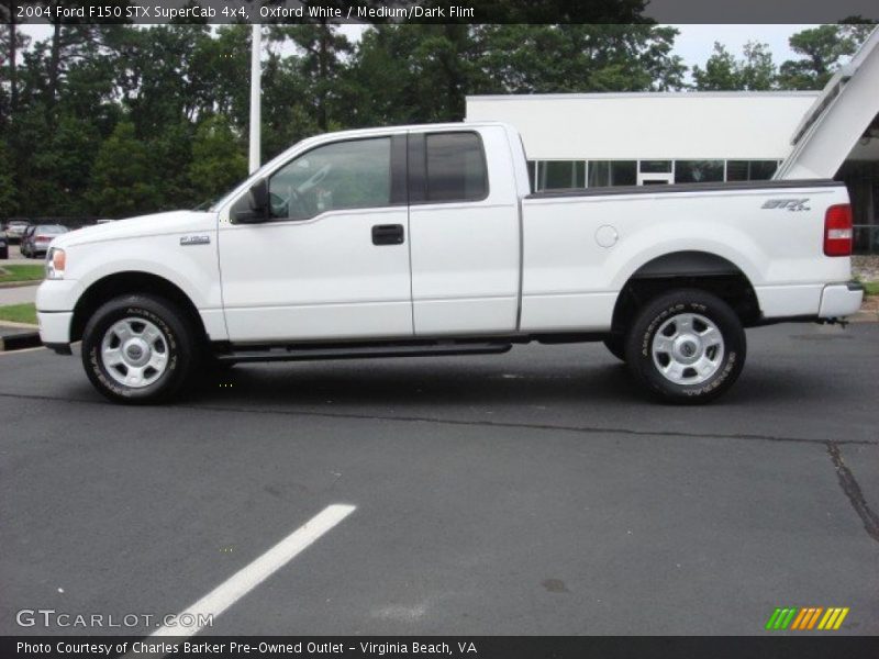 Oxford White / Medium/Dark Flint 2004 Ford F150 STX SuperCab 4x4