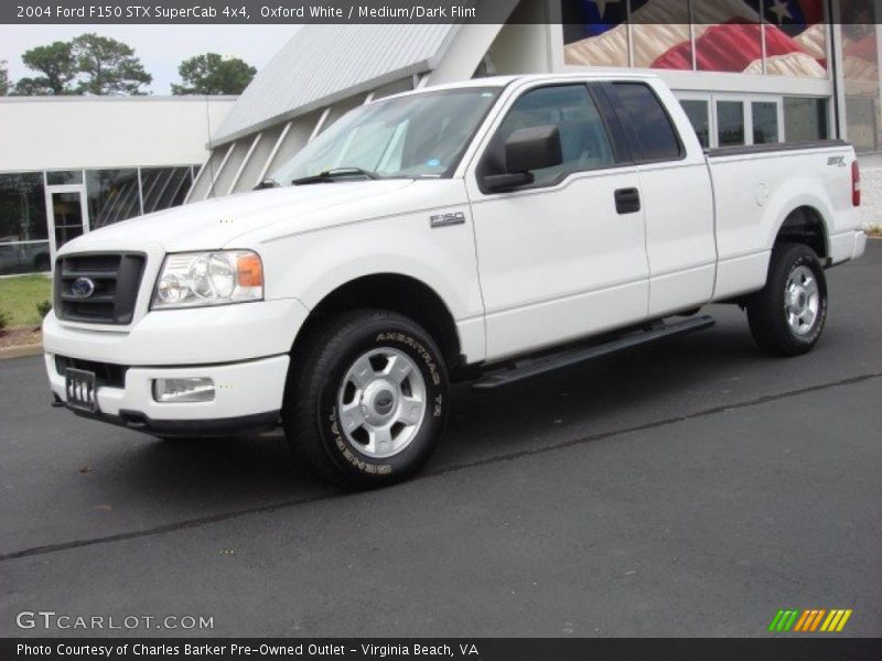 Oxford White / Medium/Dark Flint 2004 Ford F150 STX SuperCab 4x4