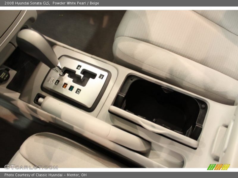 Powder White Pearl / Beige 2008 Hyundai Sonata GLS