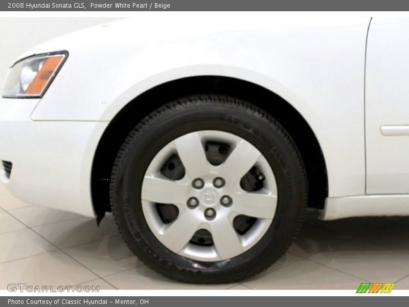 Powder White Pearl / Beige 2008 Hyundai Sonata GLS