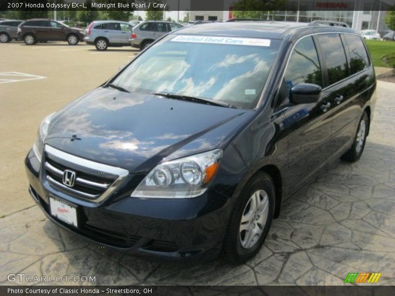 Midnight Blue Pearl / Gray 2007 Honda Odyssey EX-L