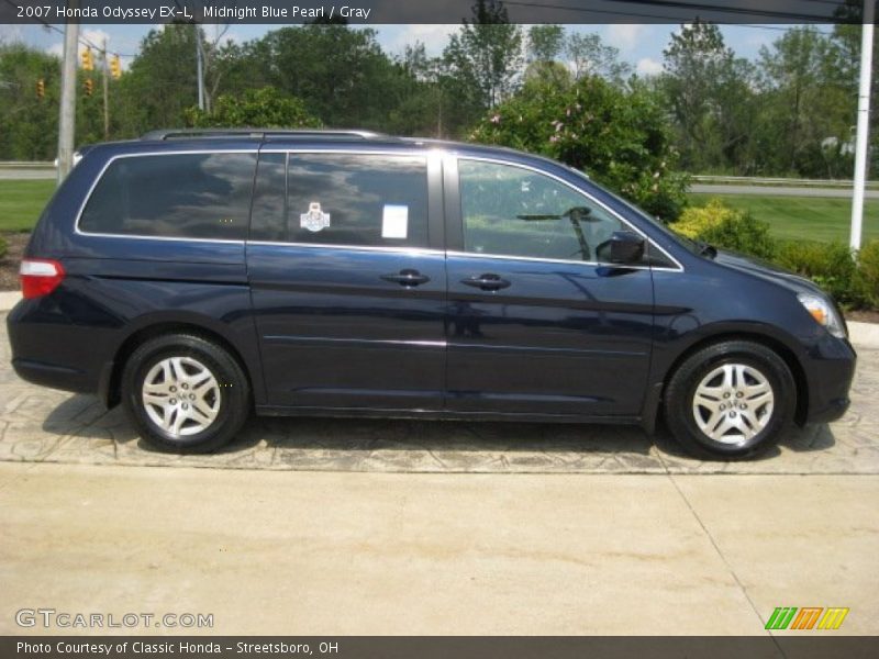 Midnight Blue Pearl / Gray 2007 Honda Odyssey EX-L