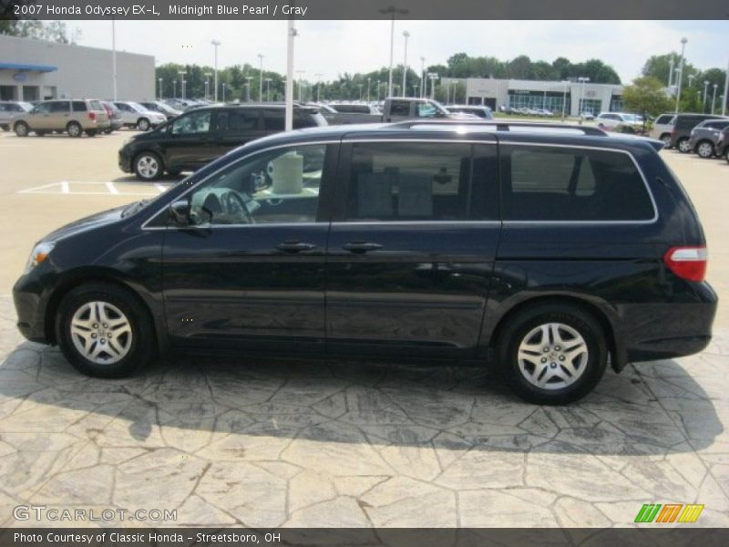 Midnight Blue Pearl / Gray 2007 Honda Odyssey EX-L