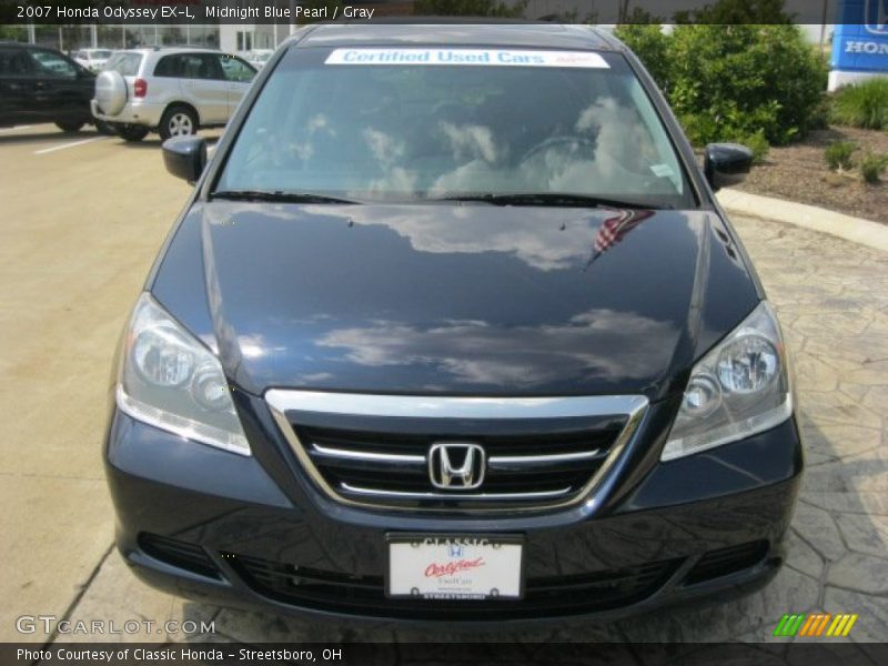 Midnight Blue Pearl / Gray 2007 Honda Odyssey EX-L