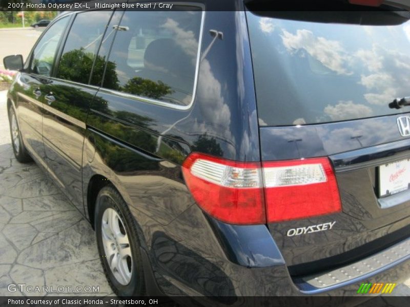Midnight Blue Pearl / Gray 2007 Honda Odyssey EX-L