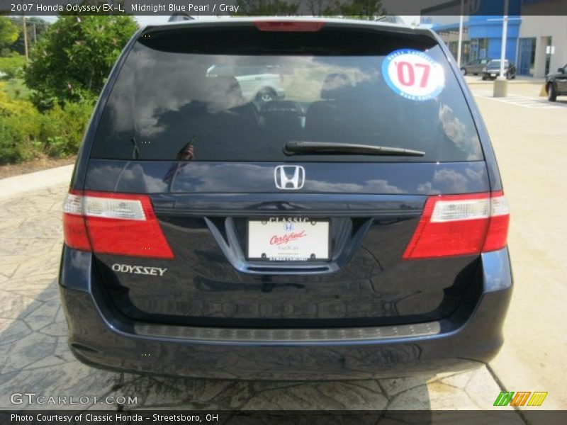 Midnight Blue Pearl / Gray 2007 Honda Odyssey EX-L