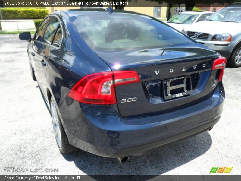 Caspian Blue Metallic / Soft Beige/Sandstone 2011 Volvo S60 T6 AWD