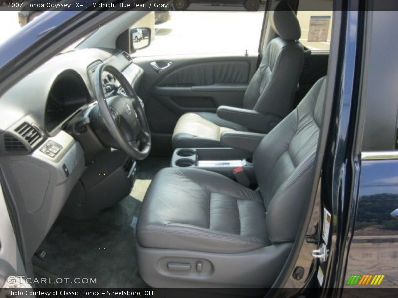 Midnight Blue Pearl / Gray 2007 Honda Odyssey EX-L