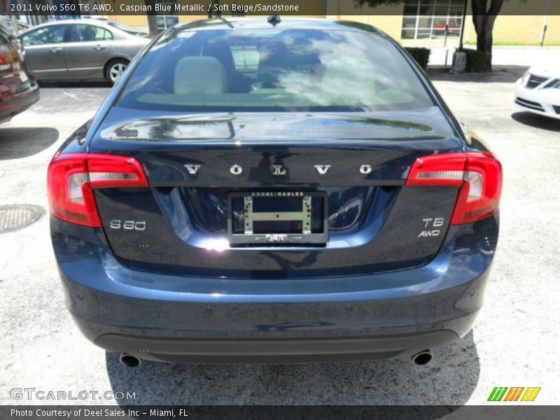 Caspian Blue Metallic / Soft Beige/Sandstone 2011 Volvo S60 T6 AWD