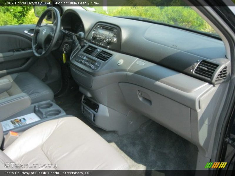 Midnight Blue Pearl / Gray 2007 Honda Odyssey EX-L