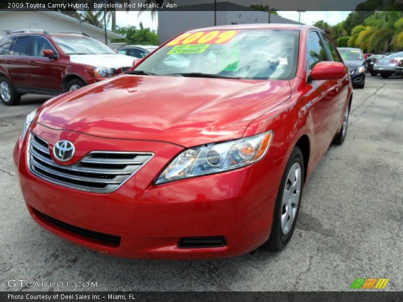 Barcelona Red Metallic / Ash 2009 Toyota Camry Hybrid