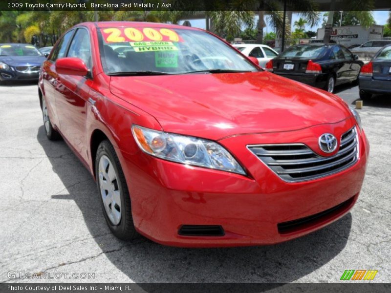 Barcelona Red Metallic / Ash 2009 Toyota Camry Hybrid