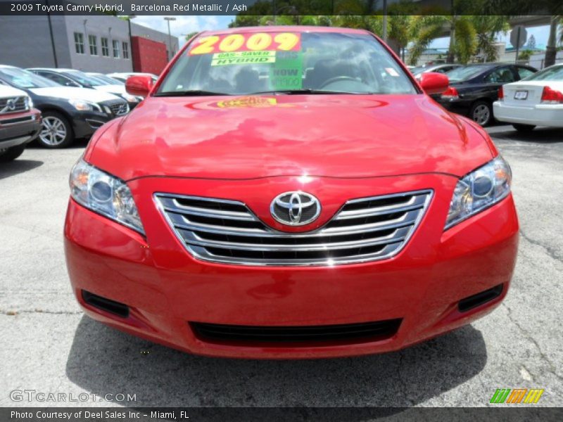 Barcelona Red Metallic / Ash 2009 Toyota Camry Hybrid