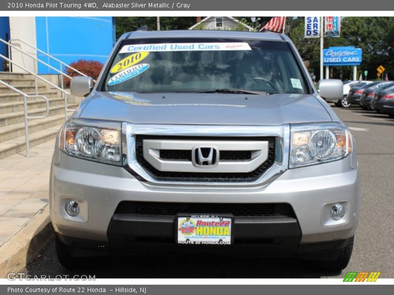 Alabaster Silver Metallic / Gray 2010 Honda Pilot Touring 4WD