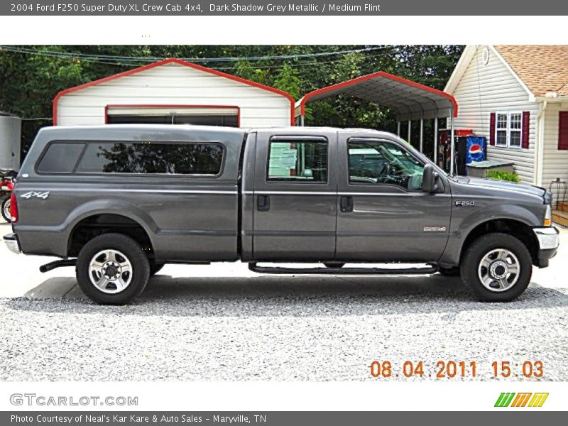 Dark Shadow Grey Metallic / Medium Flint 2004 Ford F250 Super Duty XL Crew Cab 4x4