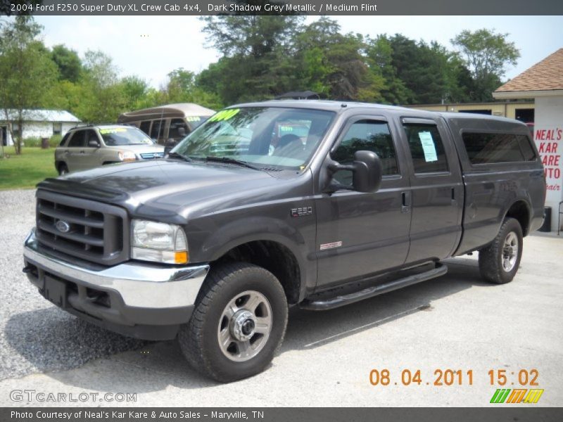 Dark Shadow Grey Metallic / Medium Flint 2004 Ford F250 Super Duty XL Crew Cab 4x4