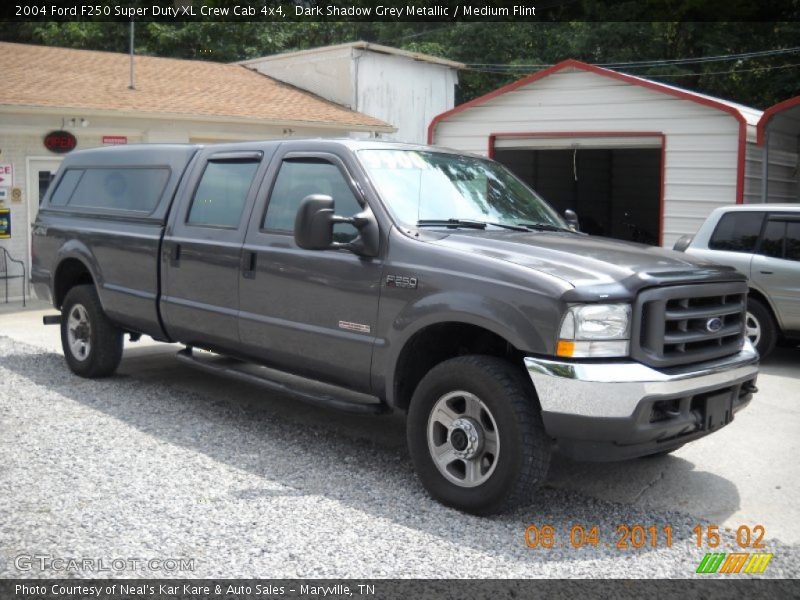 Dark Shadow Grey Metallic / Medium Flint 2004 Ford F250 Super Duty XL Crew Cab 4x4
