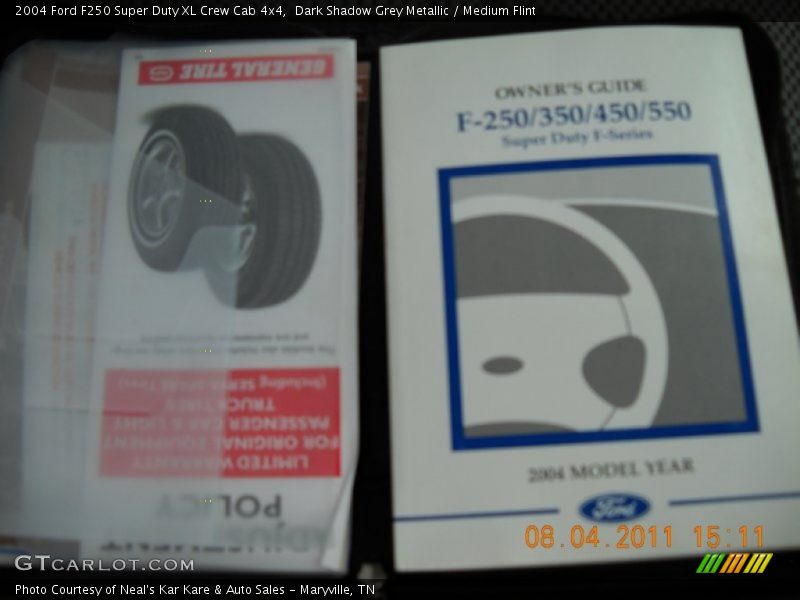 Dark Shadow Grey Metallic / Medium Flint 2004 Ford F250 Super Duty XL Crew Cab 4x4