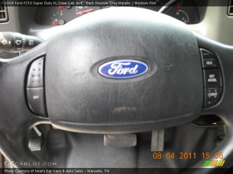 Dark Shadow Grey Metallic / Medium Flint 2004 Ford F250 Super Duty XL Crew Cab 4x4