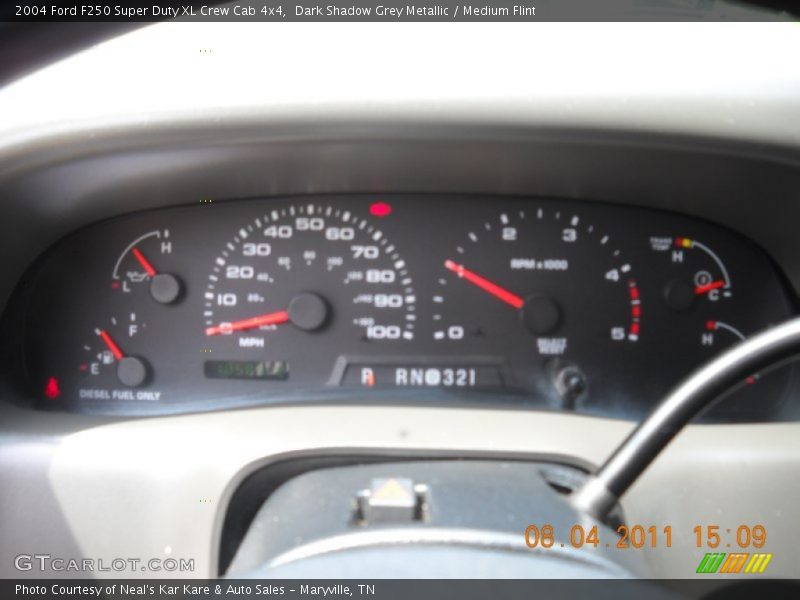 Dark Shadow Grey Metallic / Medium Flint 2004 Ford F250 Super Duty XL Crew Cab 4x4