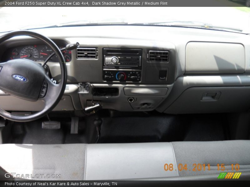 Dark Shadow Grey Metallic / Medium Flint 2004 Ford F250 Super Duty XL Crew Cab 4x4