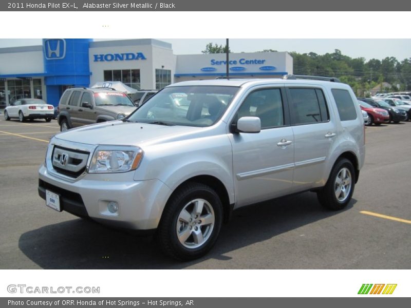Alabaster Silver Metallic / Black 2011 Honda Pilot EX-L