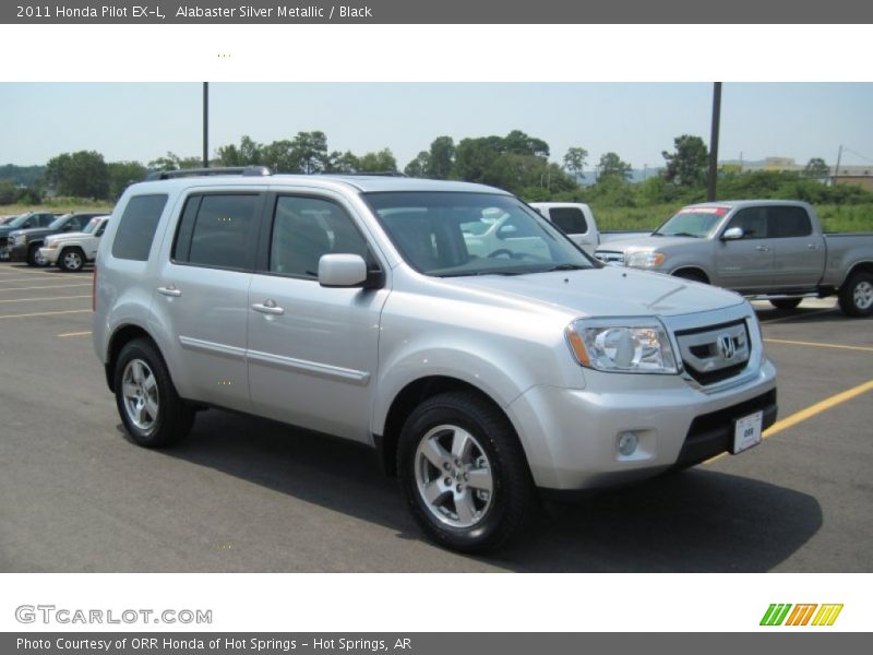 Alabaster Silver Metallic / Black 2011 Honda Pilot EX-L