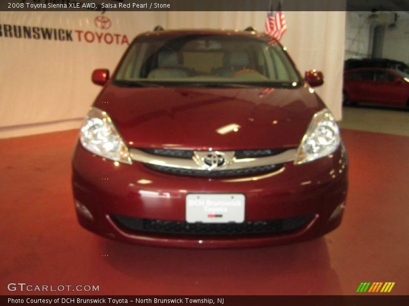 Salsa Red Pearl / Stone 2008 Toyota Sienna XLE AWD