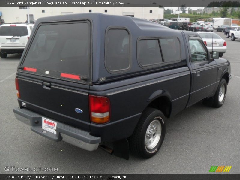 Dark Lapis Blue Metallic / Grey 1994 Ford Ranger XLT Regular Cab