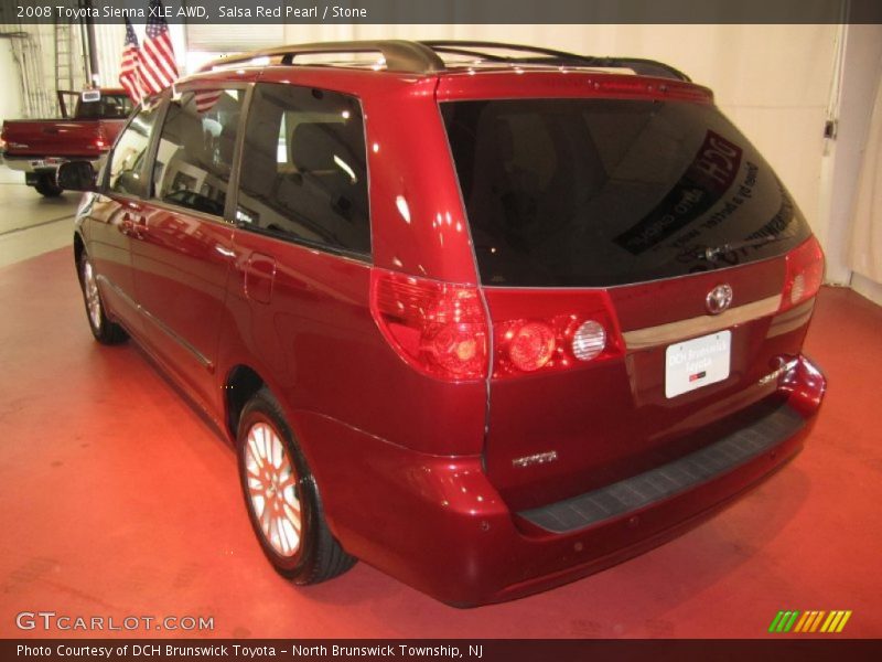 Salsa Red Pearl / Stone 2008 Toyota Sienna XLE AWD
