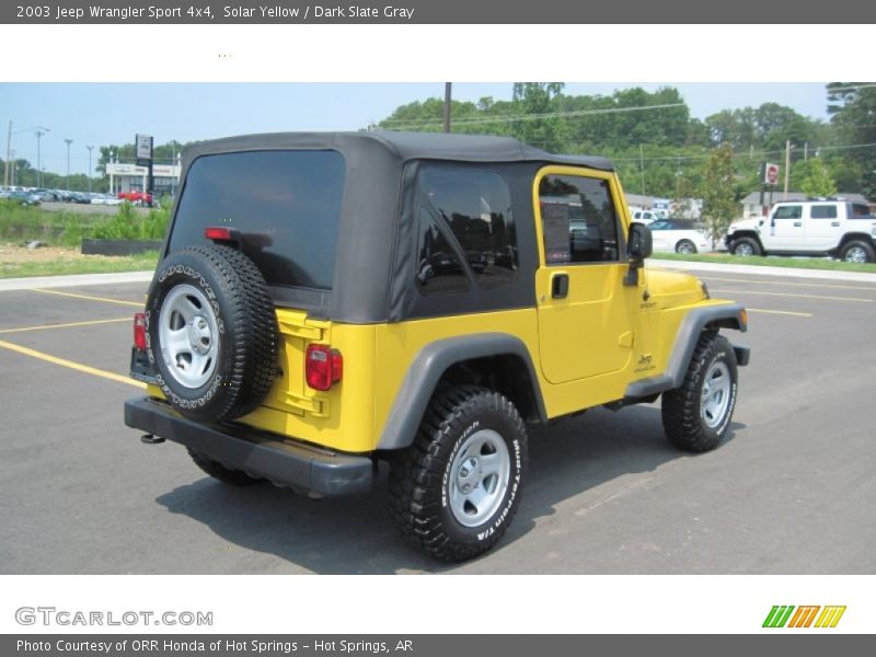 Solar Yellow / Dark Slate Gray 2003 Jeep Wrangler Sport 4x4