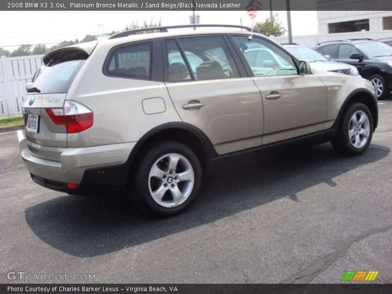 Platinum Bronze Metallic / Sand Beige/Black Nevada Leather 2008 BMW X3 3.0si