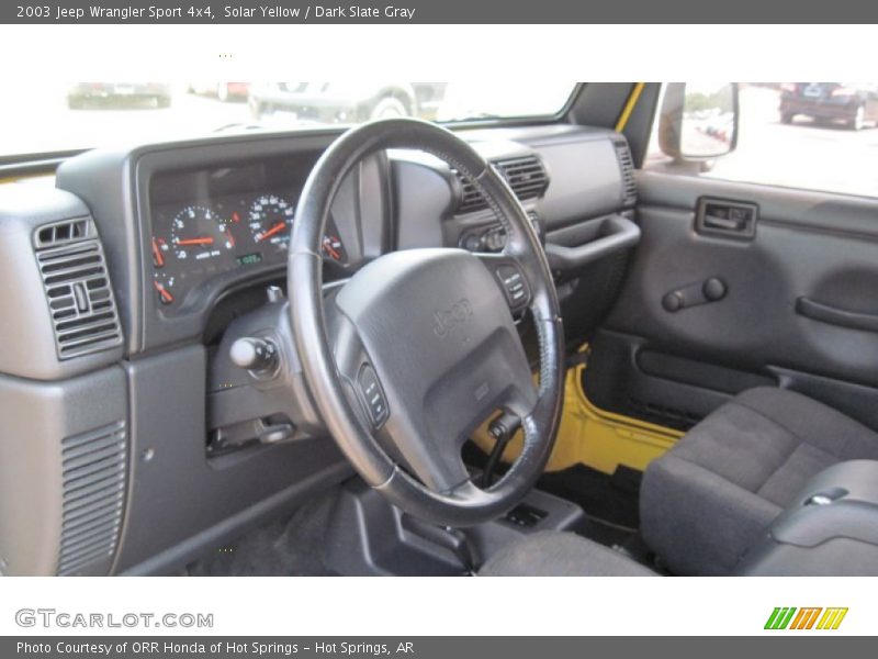 Solar Yellow / Dark Slate Gray 2003 Jeep Wrangler Sport 4x4
