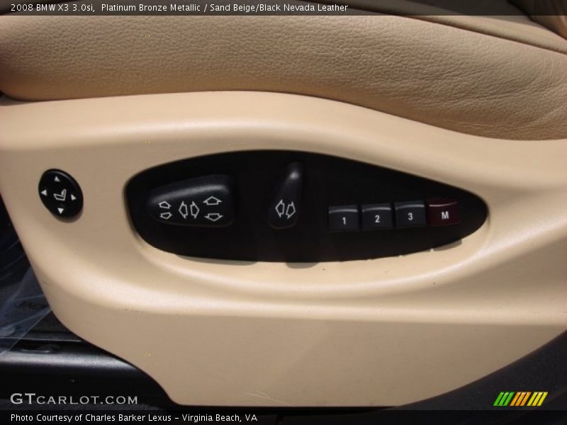 Platinum Bronze Metallic / Sand Beige/Black Nevada Leather 2008 BMW X3 3.0si