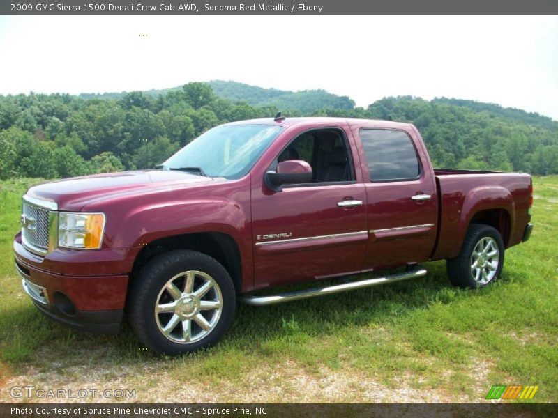 Sonoma Red Metallic / Ebony 2009 GMC Sierra 1500 Denali Crew Cab AWD
